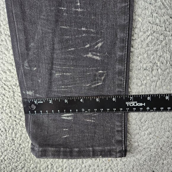 mnml Jeans Men 36 Black X143 Stretch Denim Distressed Slim Fit Pants Punk Skater - Picture 11 of 16